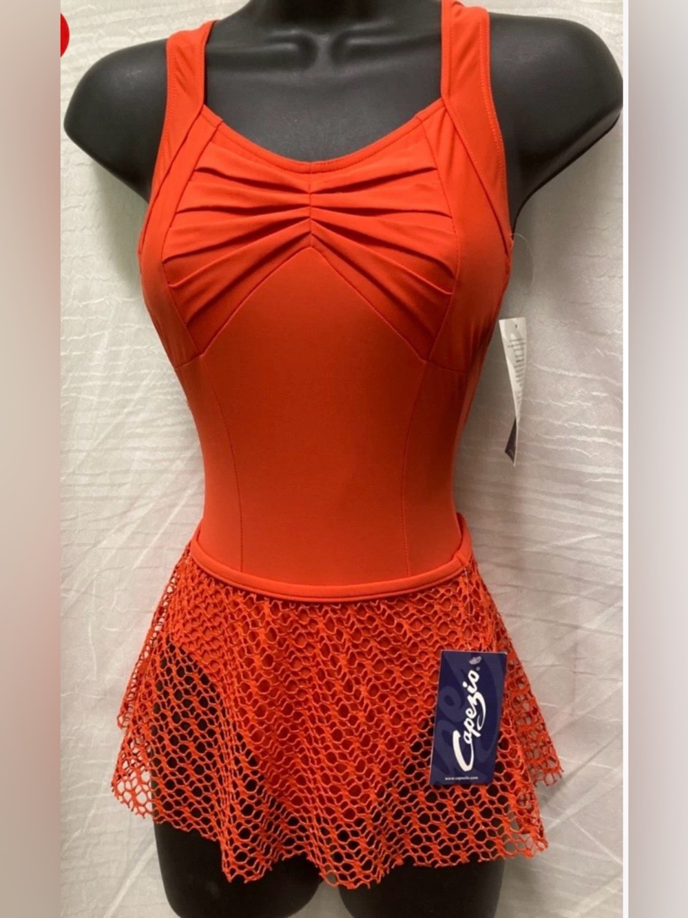 Set: Capezio Synergy Dance Leotard and Matching Mesh skirt in Mandarin Orange 🍊